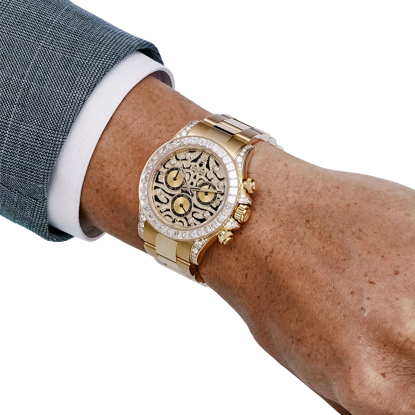 Daytona Eye of the Tiger 116598TBR Yellow Gold Diamond Dial (Super Clone)