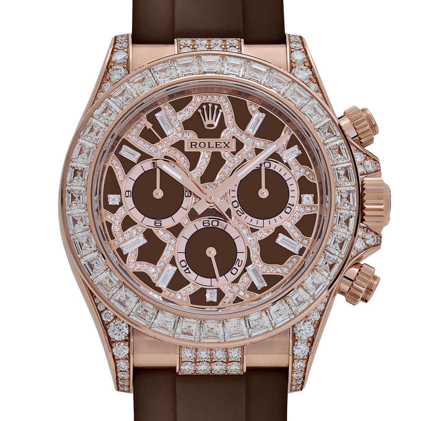 Daytona 40 mm Giraffe Rose Gold Diamond Dial 126555TBR