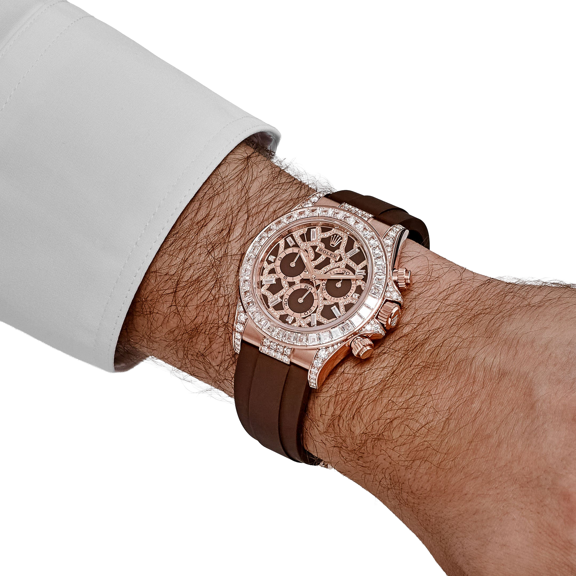 Daytona 40 mm Giraffe Rose Gold Diamond Dial 126555TBR