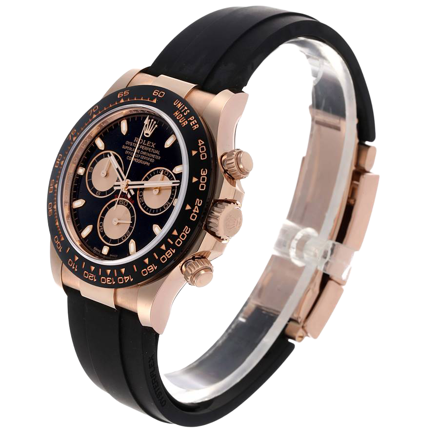 Daytona 40mm Rose Gold Oysterflex Mens Watch 116515LN