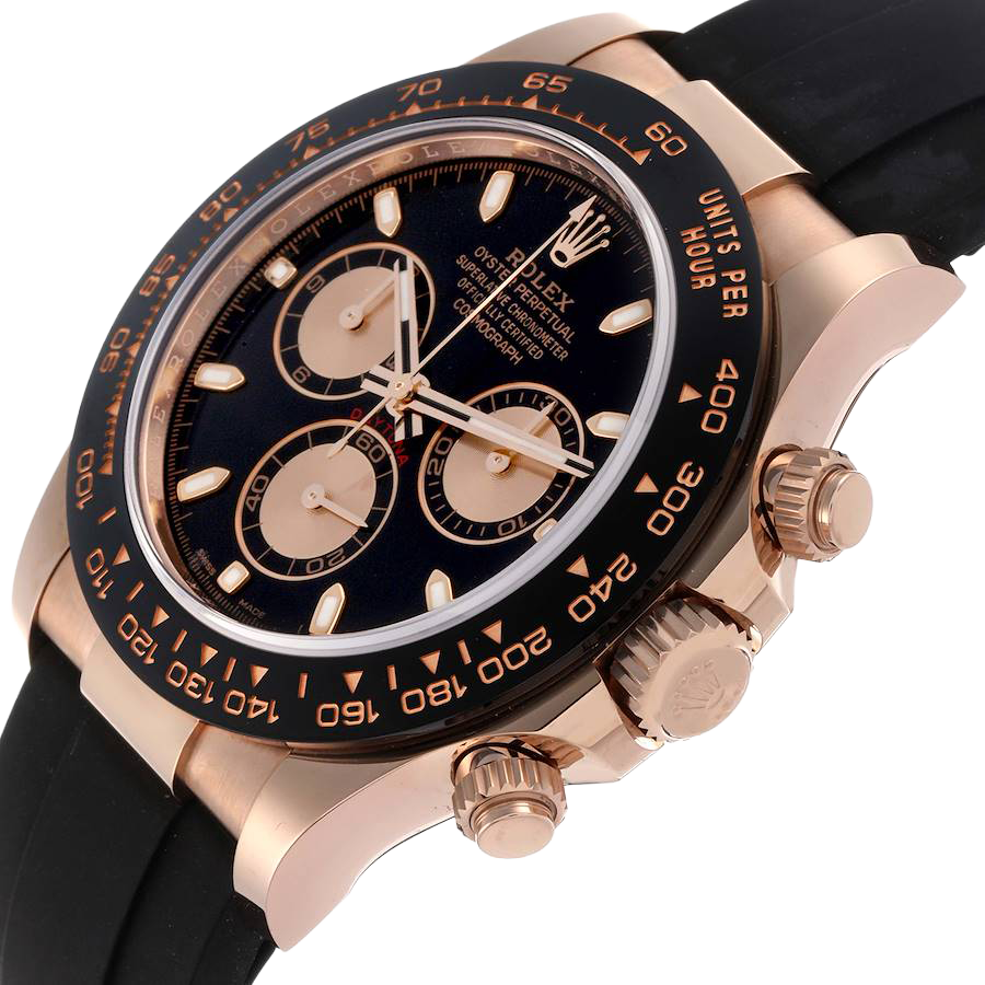 Daytona 40mm Rose Gold Oysterflex Mens Watch 116515LN