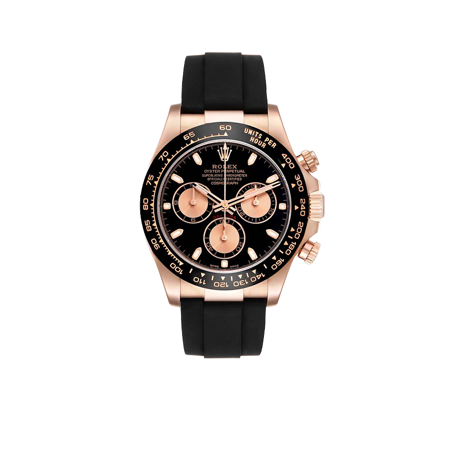 Daytona 40mm Rose Gold Oysterflex Mens Watch 116515LN