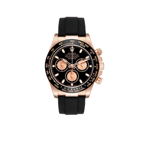 Daytona 40mm Rose Gold Oysterflex Mens Watch 116515LN