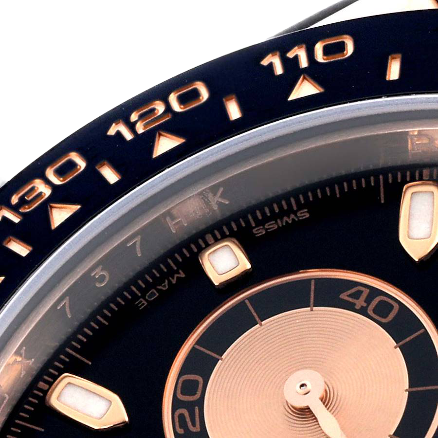 Daytona 40mm Rose Gold Oysterflex Mens Watch 116515LN