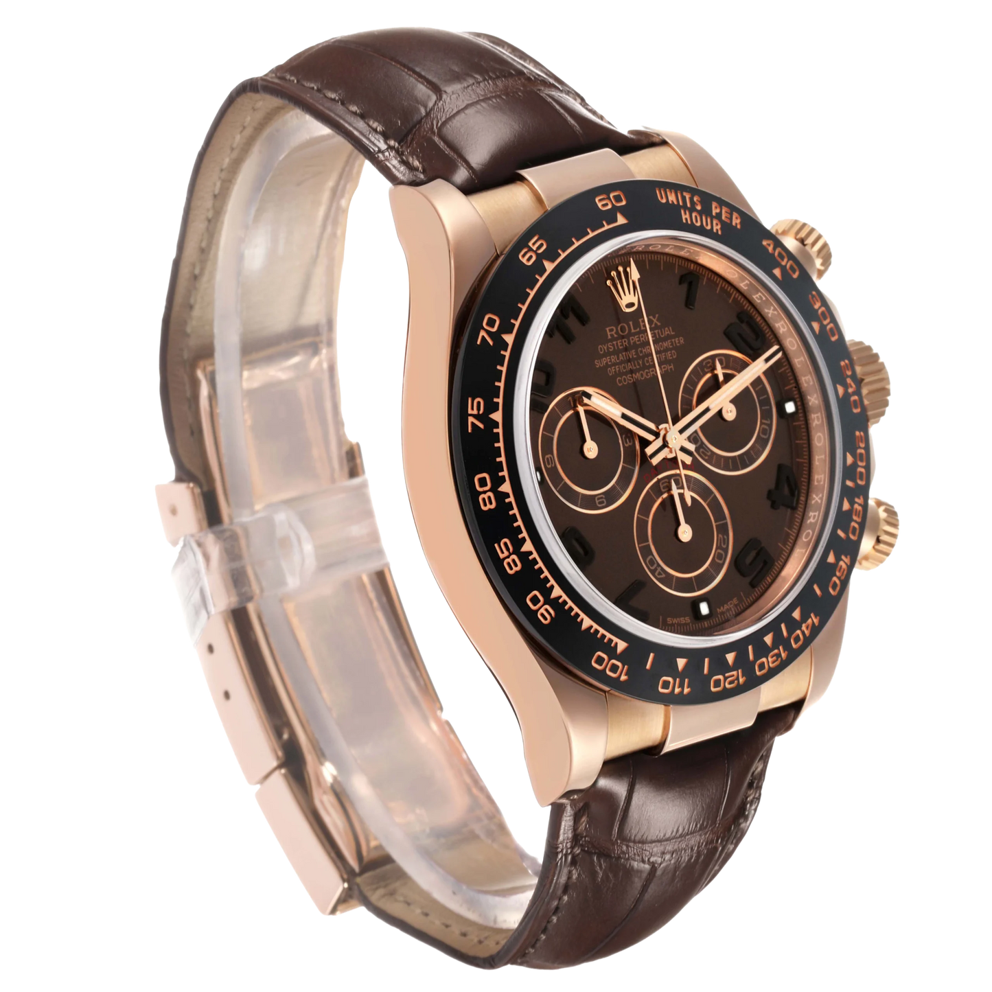 Daytona 40mm Rose Gold Chocolate Dial Mens Watch 116515