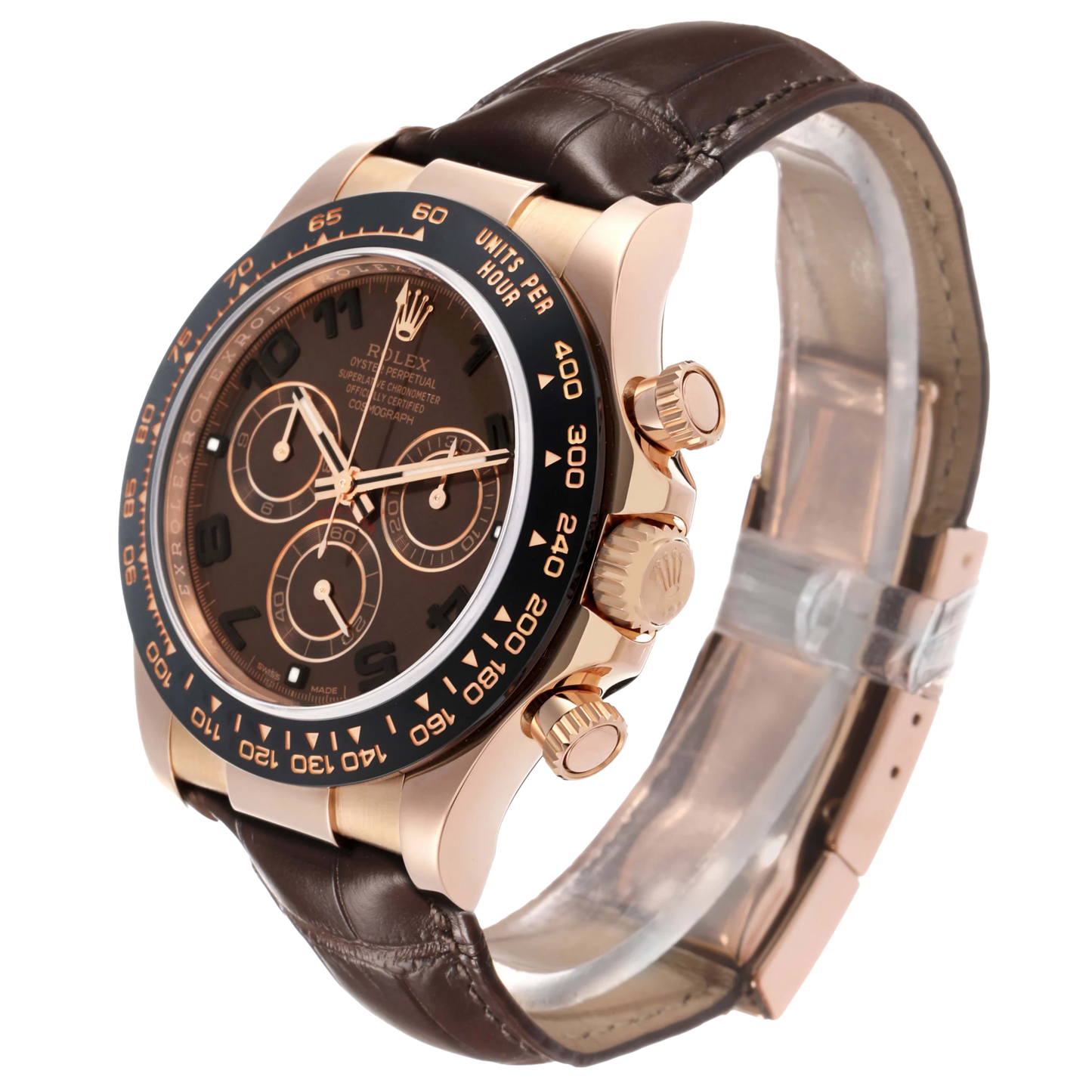Daytona 40mm Rose Gold Chocolate Dial Mens Watch 116515