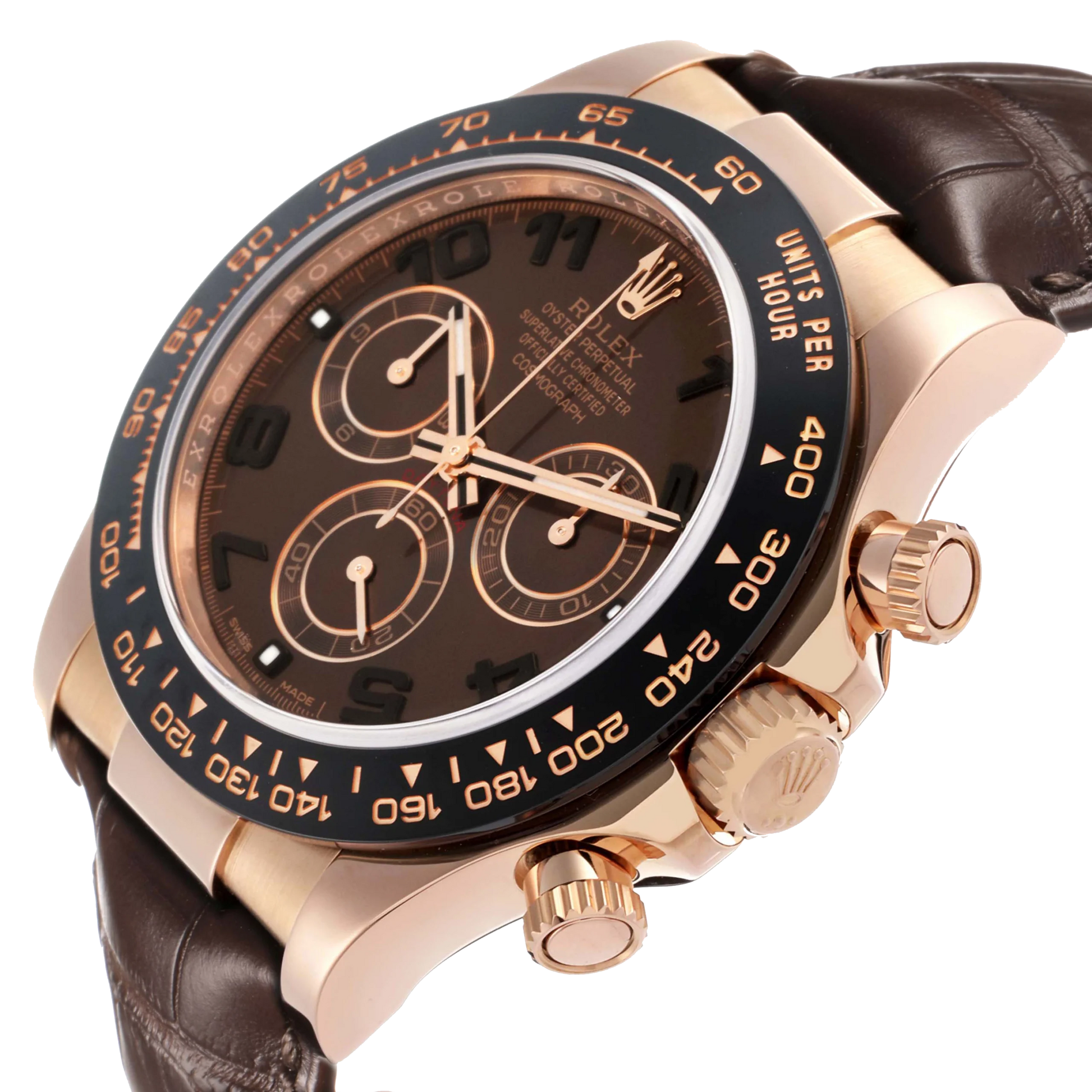 Daytona 40mm Rose Gold Chocolate Dial Mens Watch 116515
