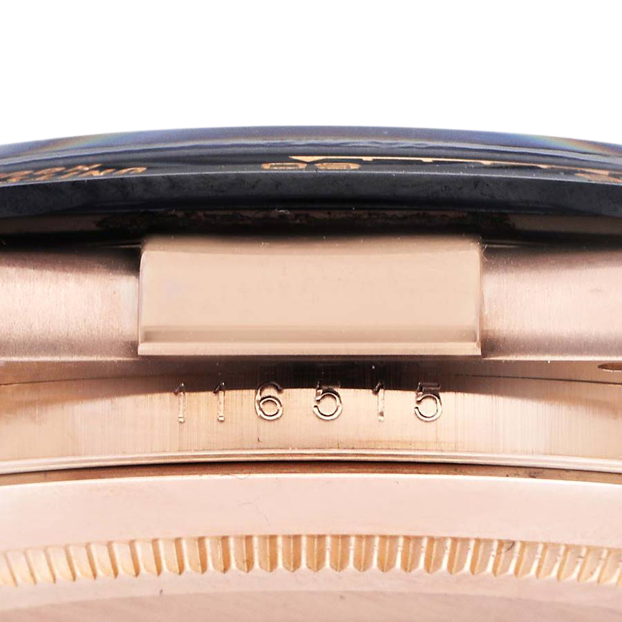 Daytona 40mm Rose Gold Oysterflex Chocolate Dial Mens Watch 116515