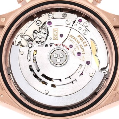 Daytona 40mm Rose Gold Oysterflex Chocolate Dial Mens Watch 116515