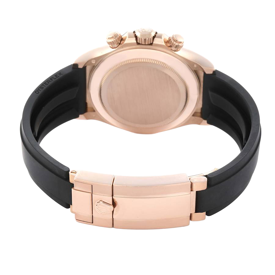 Daytona 40mm Rose Gold Oysterflex Chocolate Dial Mens Watch 116515