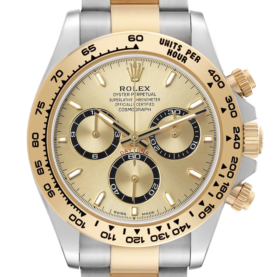 Daytona Steel Yellow Gold Champagne Dial Mens Watch 126503