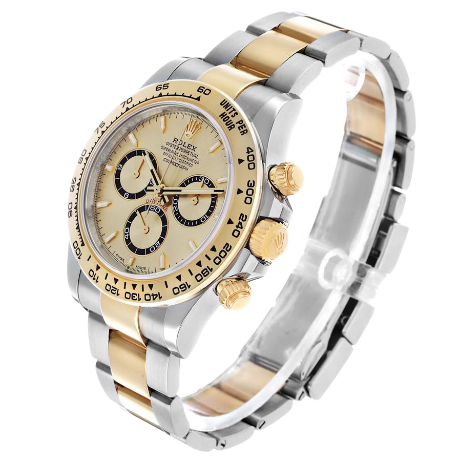 Daytona Steel Yellow Gold Champagne Dial Mens Watch 126503