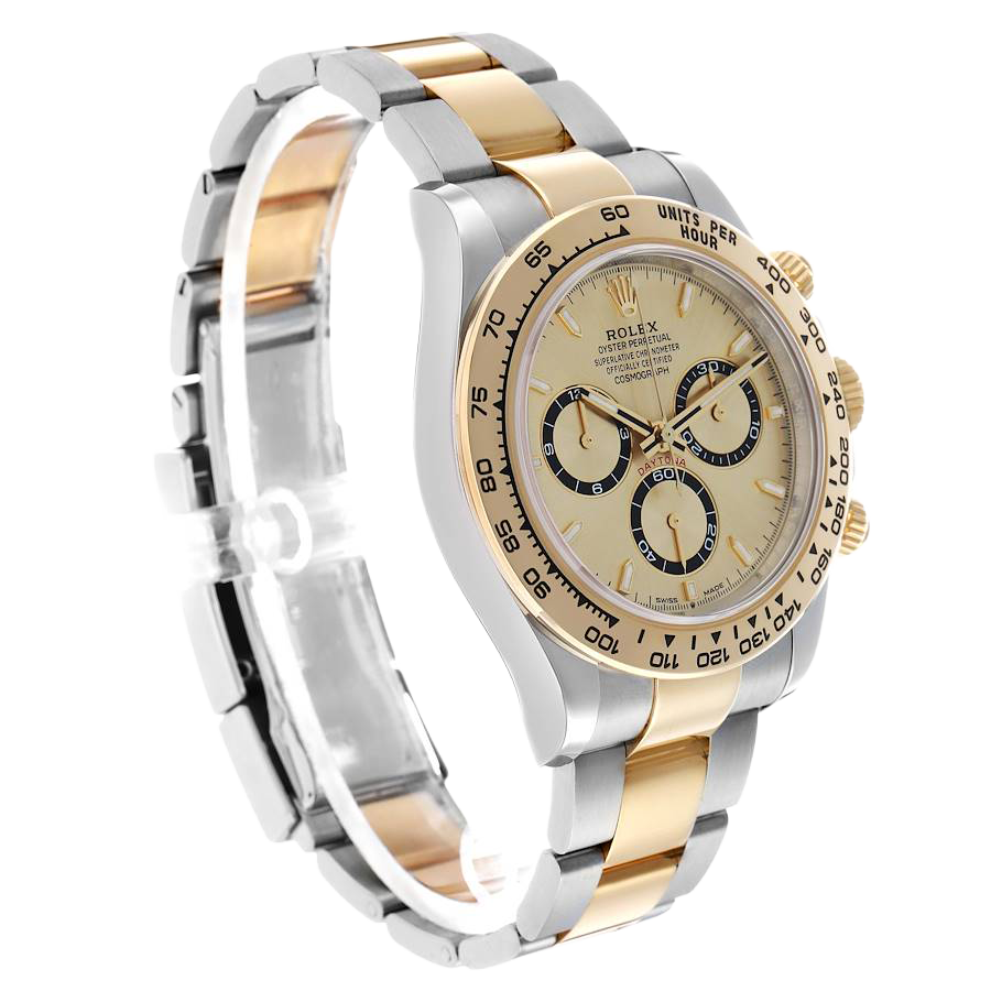 Daytona Steel Yellow Gold Champagne Dial Mens Watch 126503