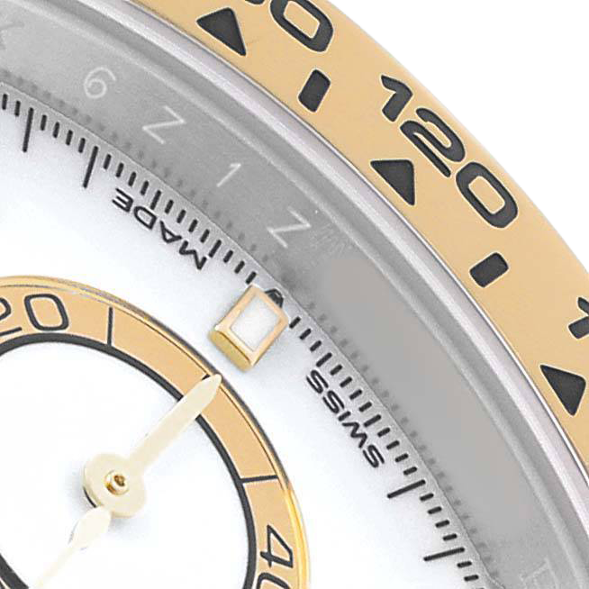 Daytona 40mm Steel Yellow Gold White Dial Mens Watch 126503