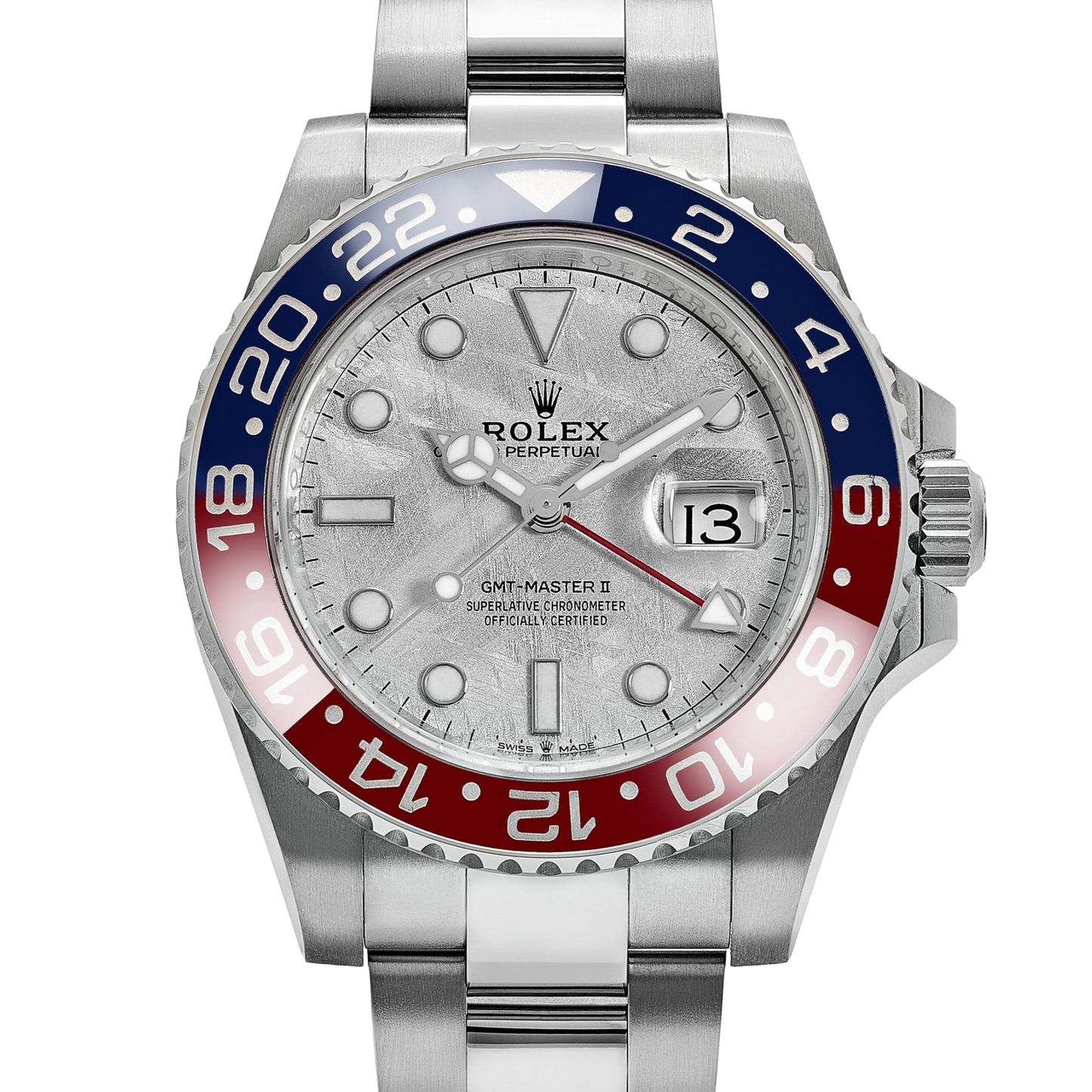 GMT-Master II Pepsi White Gold Meteorite Dial 126719BLRO-0002 New