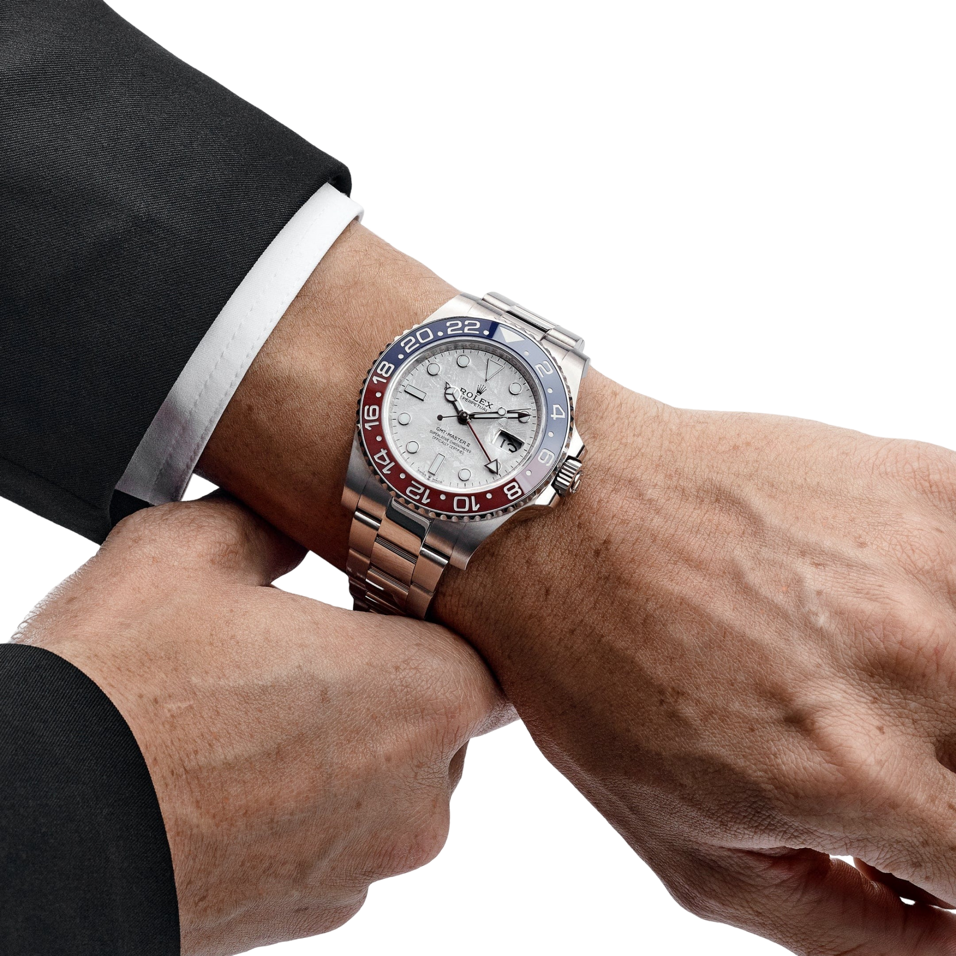GMT-Master II Pepsi White Gold Meteorite Dial 126719BLRO-0002 New