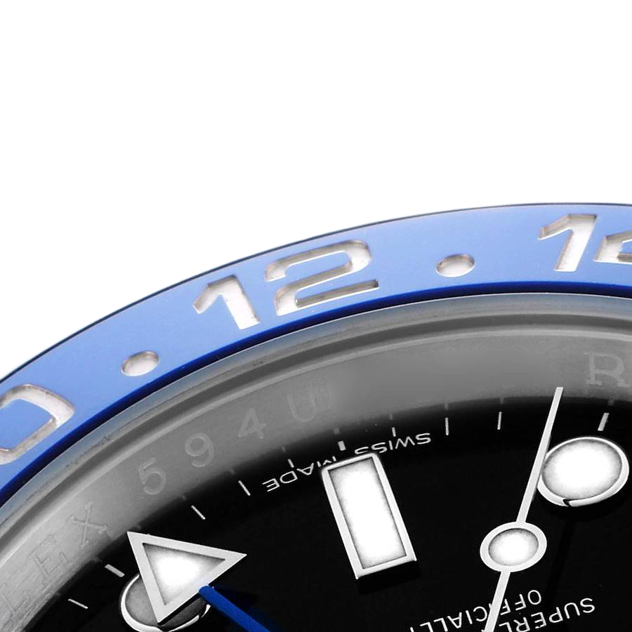 GMT Master II 40mm Steel Black Blue Batman Bezel Mens Watch 116710