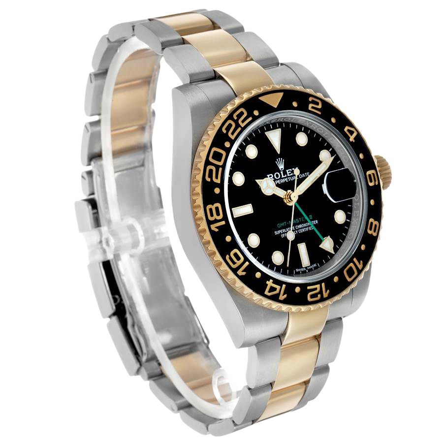 GMT Master II 40mm Steel Yellow Gold Mens Watch 116713