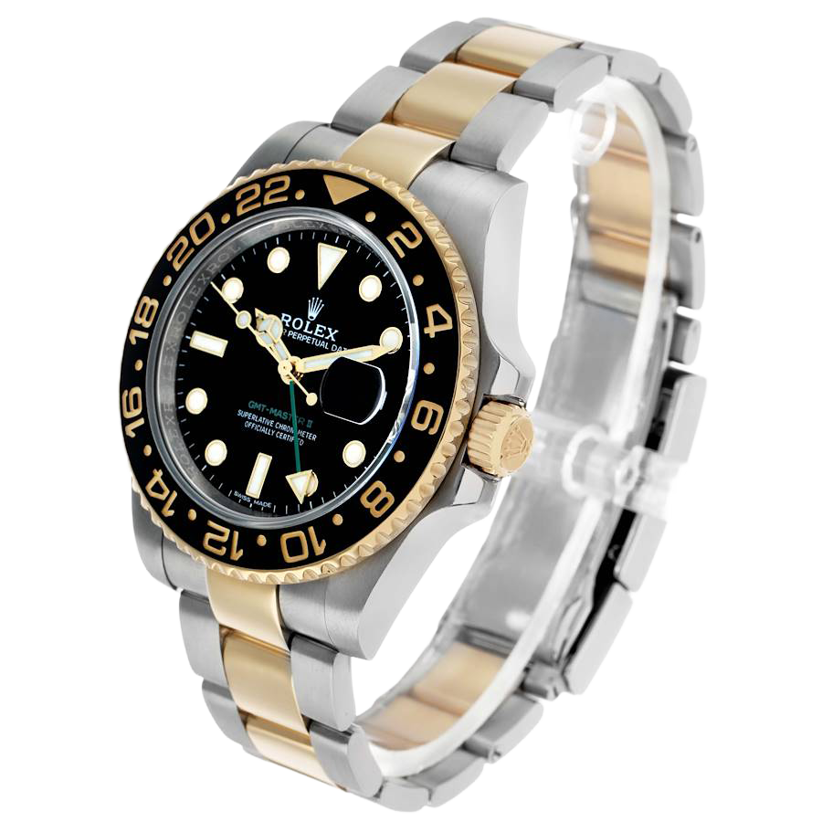 GMT Master II 40mm Steel Yellow Gold Mens Watch 116713