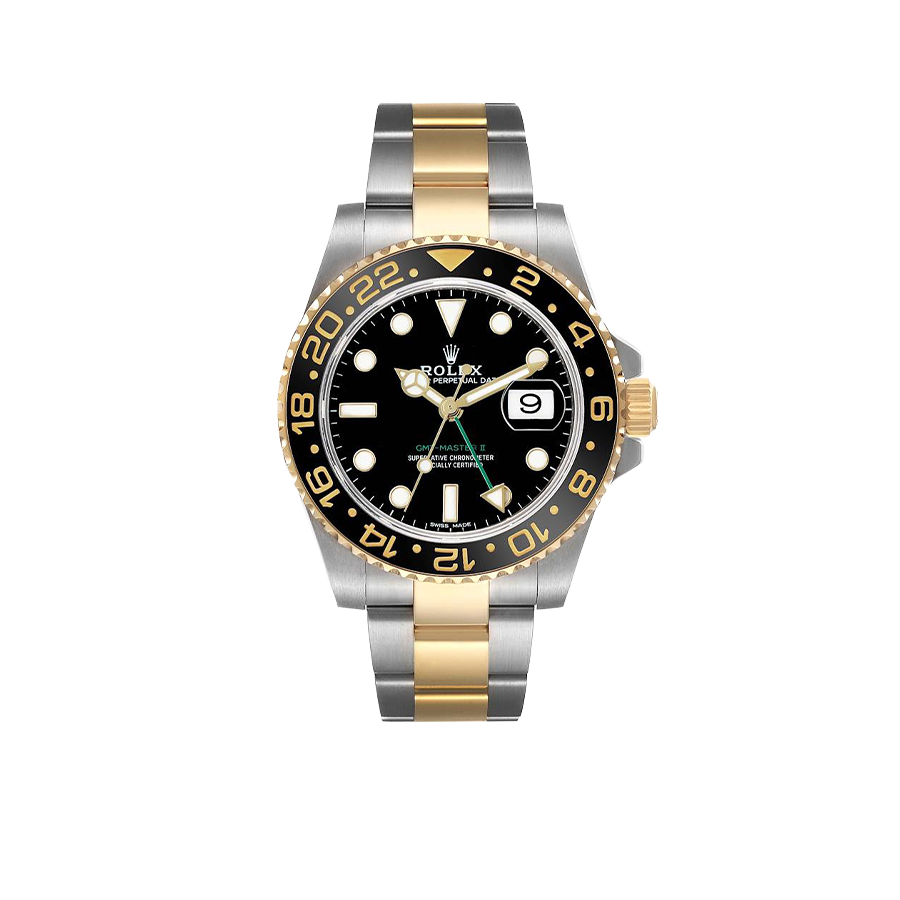 GMT Master II 40mm Steel Yellow Gold Mens Watch 116713