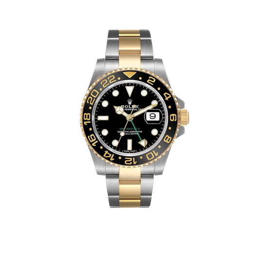 GMT Master II 40mm Steel Yellow Gold Mens Watch 116713