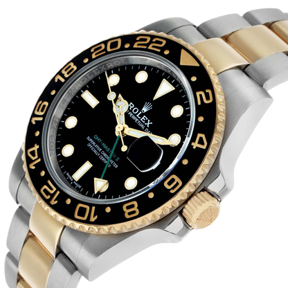 GMT Master II 40mm Steel Yellow Gold Mens Watch 116713
