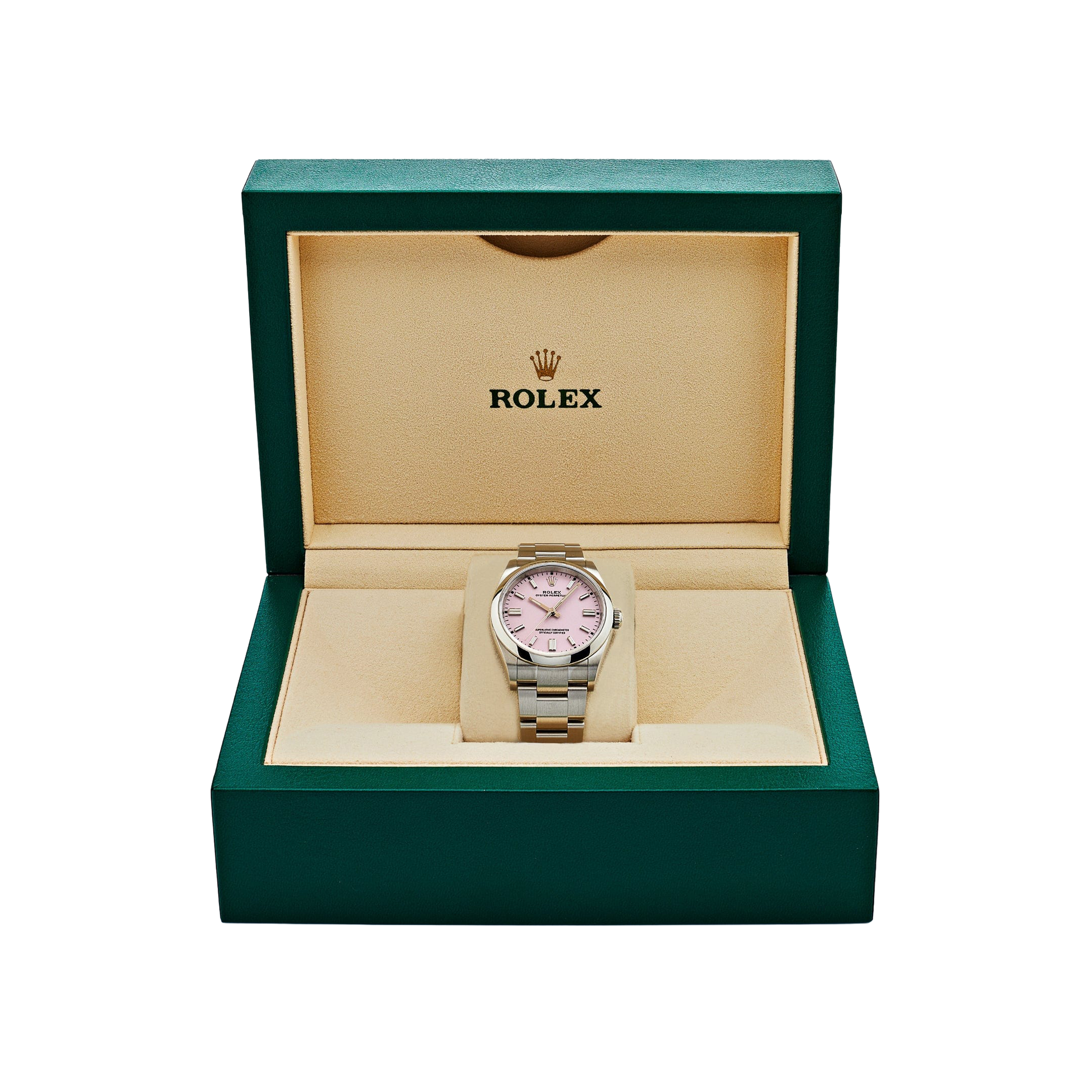 Oyster Perpetual 41mm Stainless Steel Candy Pink Dial Men Watch 134300-0013 New 2025