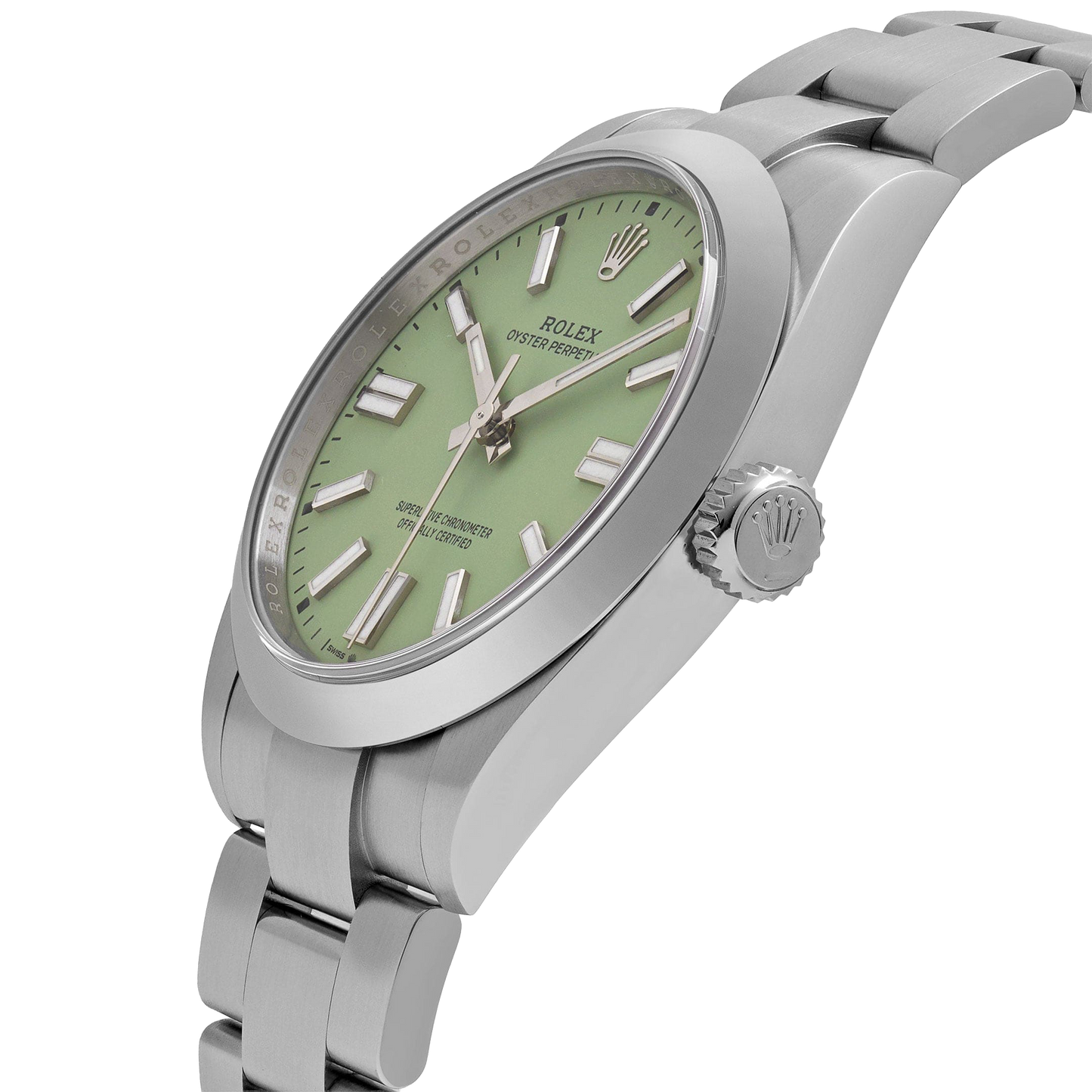 Oyster Perpetual 41mm Stainless Steel Pistachio Dial Men Watch 134300-0006 New 2025
