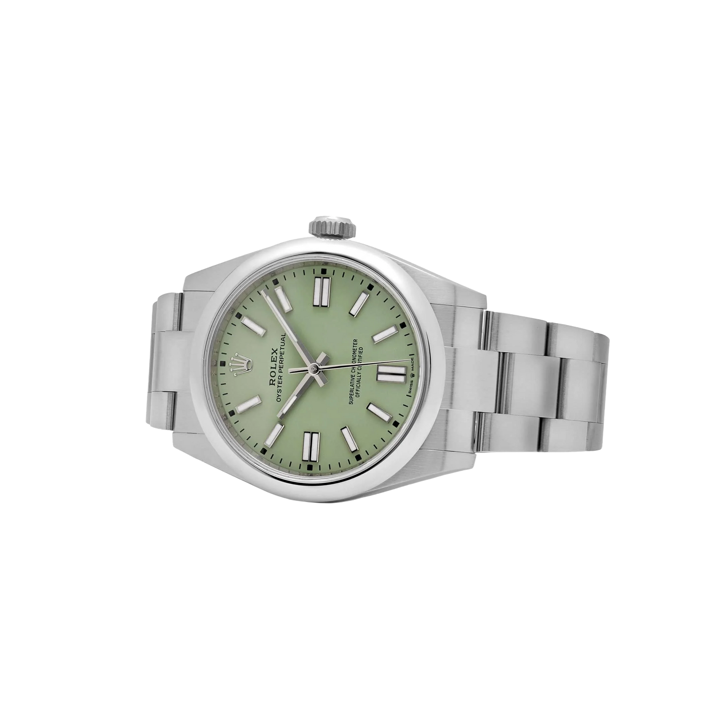 Oyster Perpetual 41mm Stainless Steel Pistachio Dial Men Watch 134300-0006 New 2025