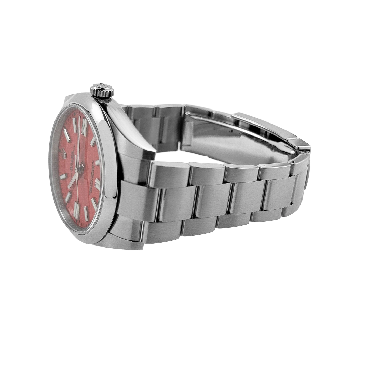 Oyster Perpetual 41mm Stainless Steel Coral Red Dial 124300 - 0007