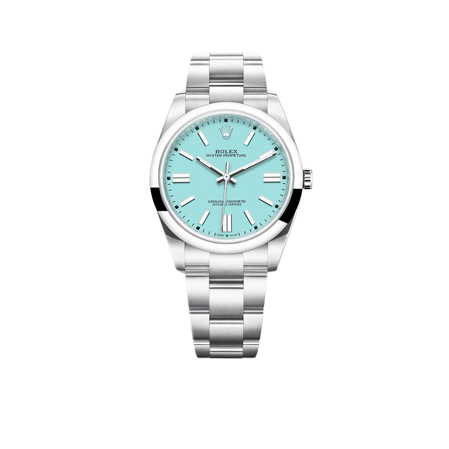 Oyster Perpetual 41mm Stainless Steel Turquoise Dial 124300-0006