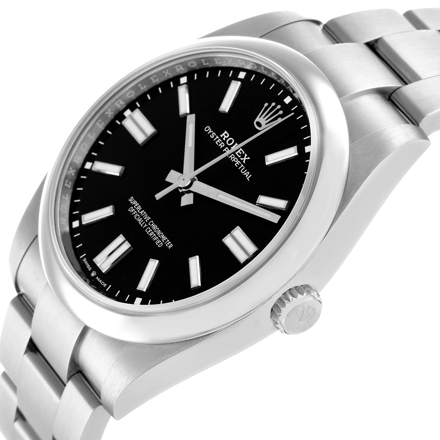 Oyster Perpetual 41mm Black Dial Steel Mens Watch 124300