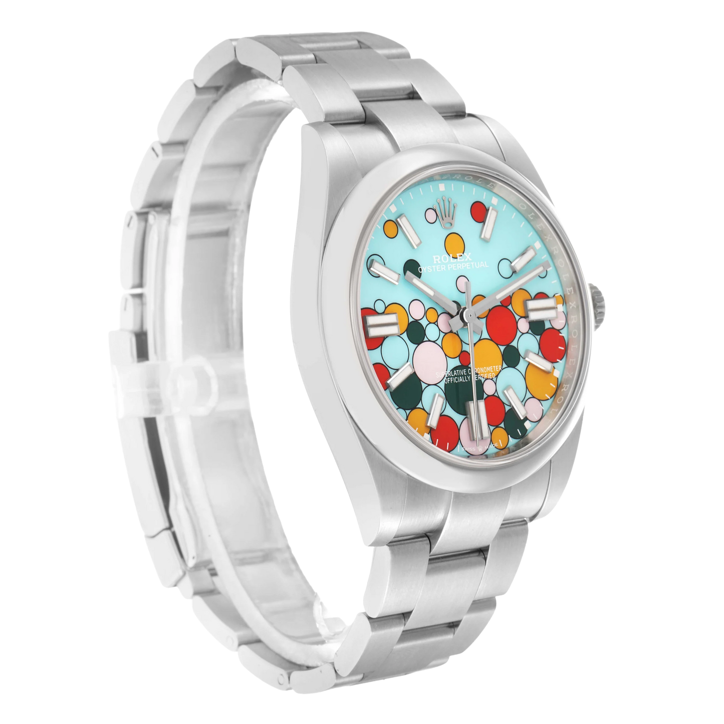 Oyster Perpetual 41mm Celebration Dial Steel Mens Watch 124300