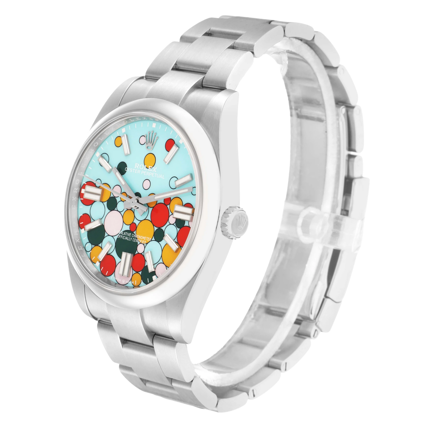 Oyster Perpetual 41mm Celebration Dial Steel Mens Watch 124300