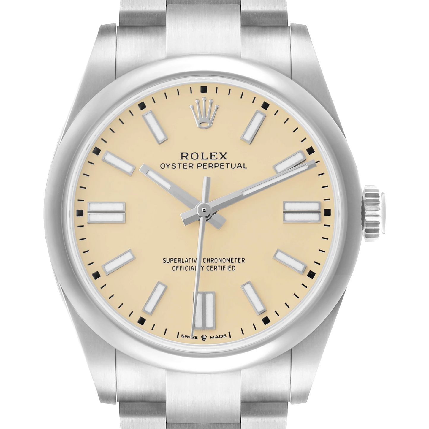 Oyster Perpetual 41mm Steel Beige Dial Mens Watch 134300