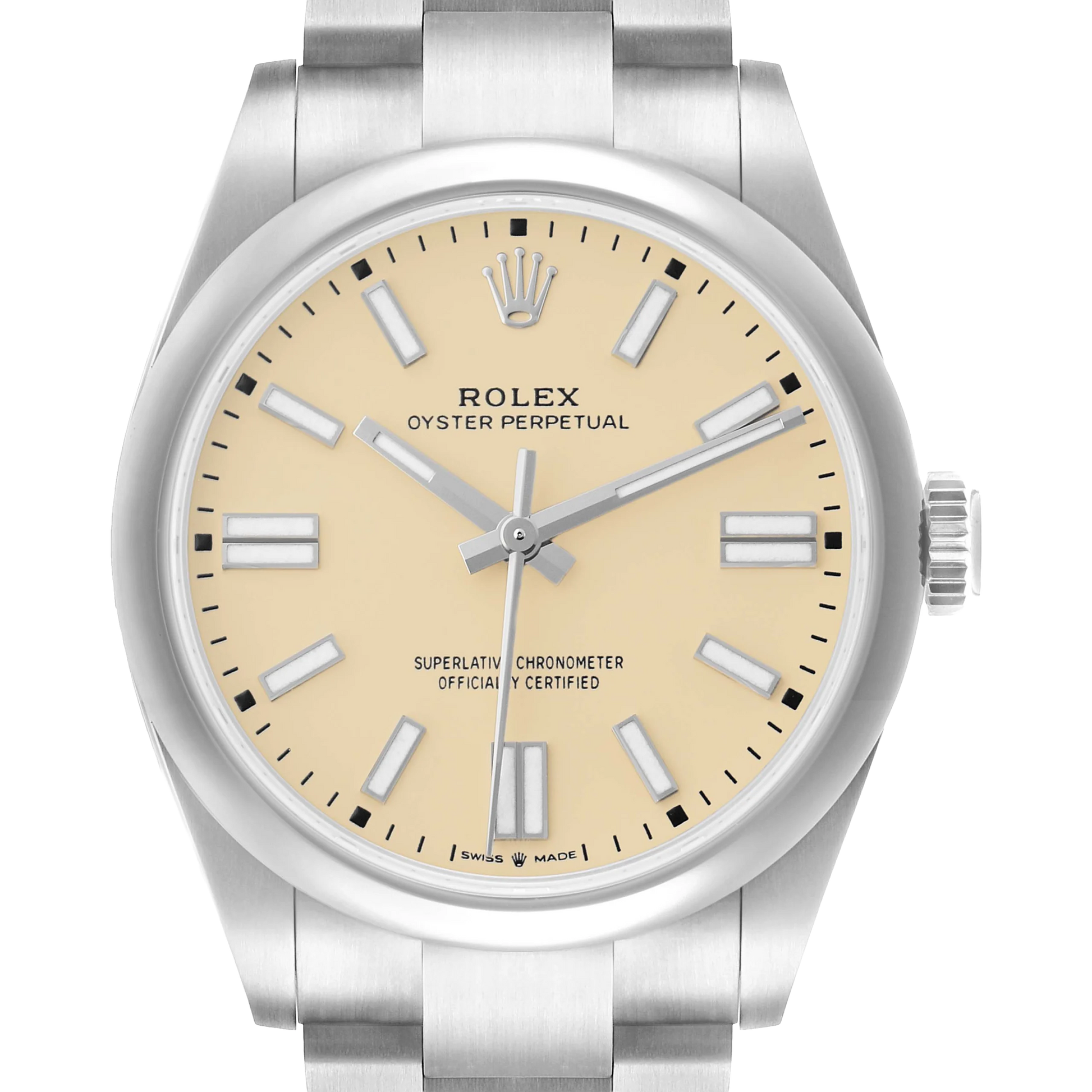 Oyster Perpetual 41mm Steel Beige Dial Mens Watch 134300