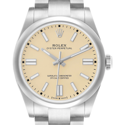 Oyster Perpetual 41mm Steel Beige Dial Mens Watch 134300