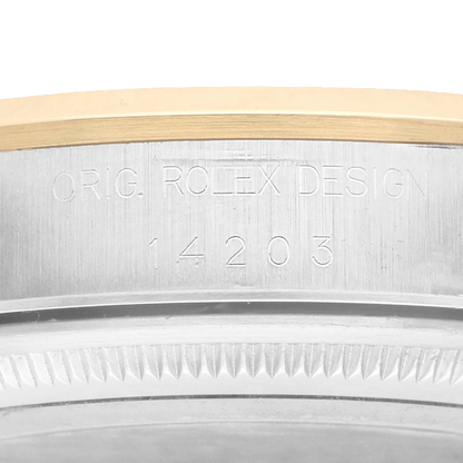 Oyster Perpetual 34mm Steel Yellow Gold Slate Dial Mens Watch 14203