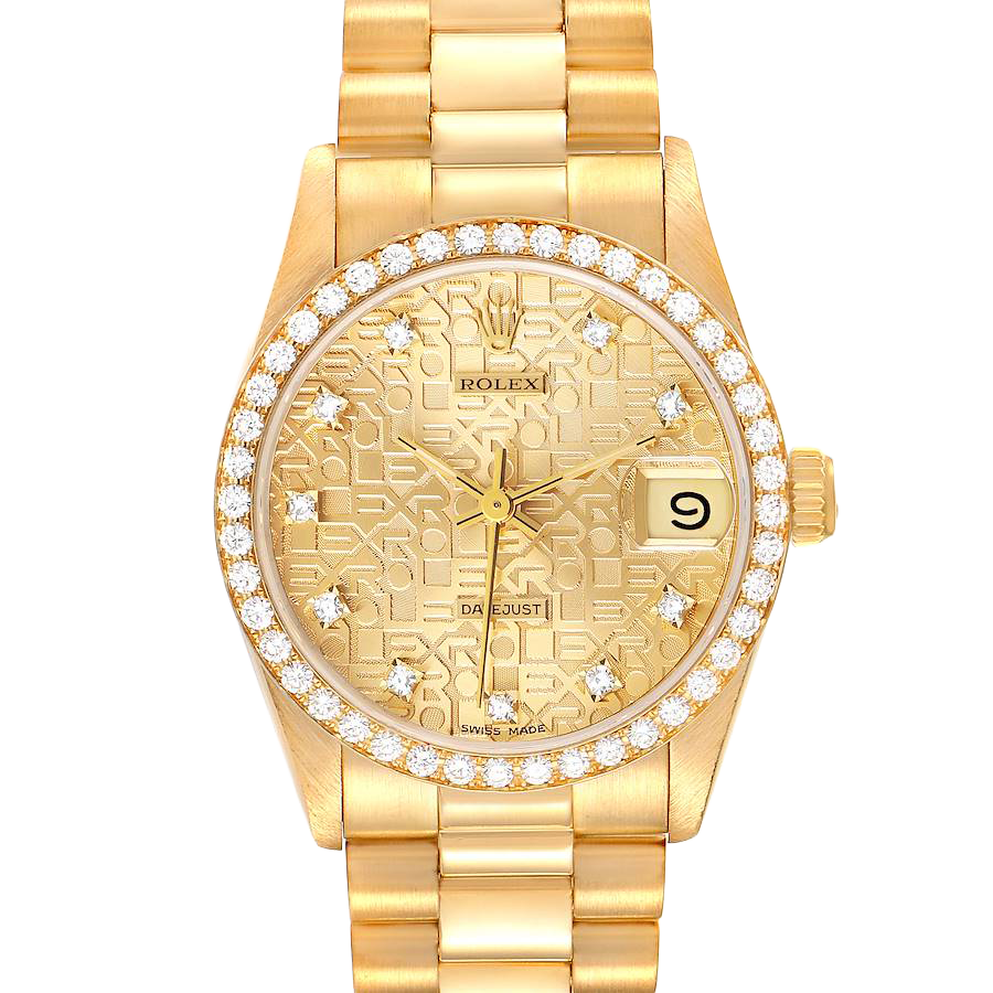 Lady-Datejust 31mm Midsize Yellow Gold Diamond Watch 68288