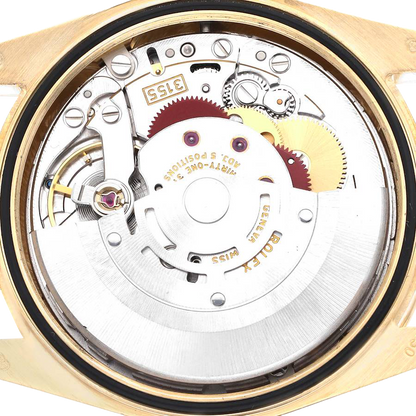 President Day-Date 36mm Yellow Gold Diamond Bezel Mens Watch 118348