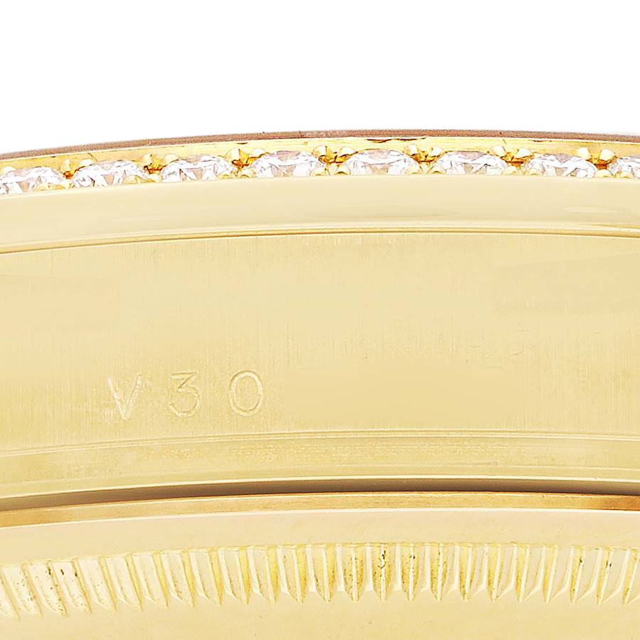 President Day-Date 36mm Yellow Gold Diamond Bezel Mens Watch 118348