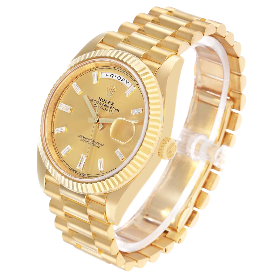 President Day-Date 40mm Yellow Gold Diamond Mens Watch 228238
