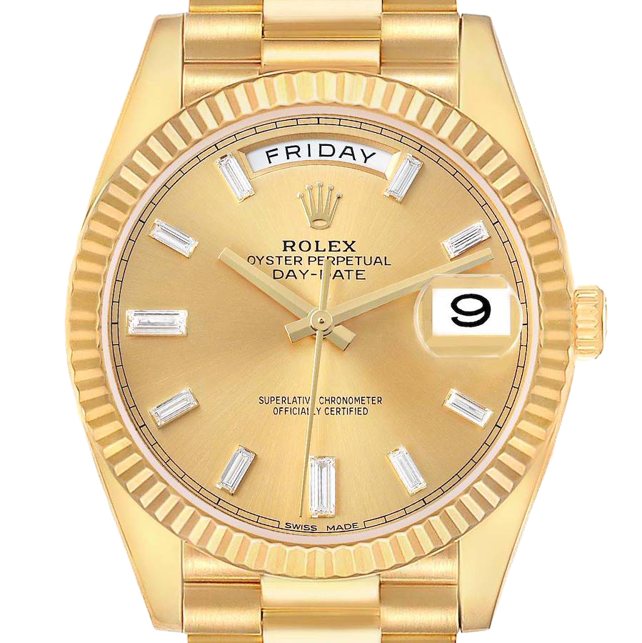President Day-Date 40mm Yellow Gold Diamond Mens Watch 228238
