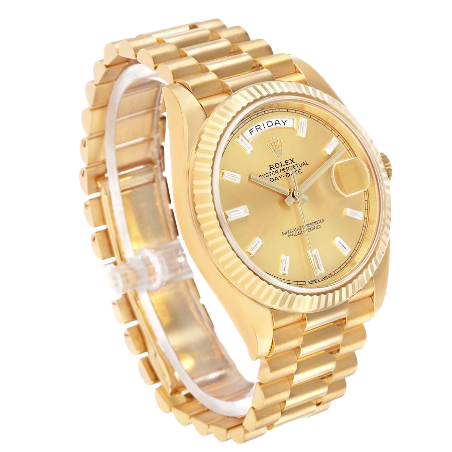 President Day-Date 40mm Yellow Gold Diamond Mens Watch 228238