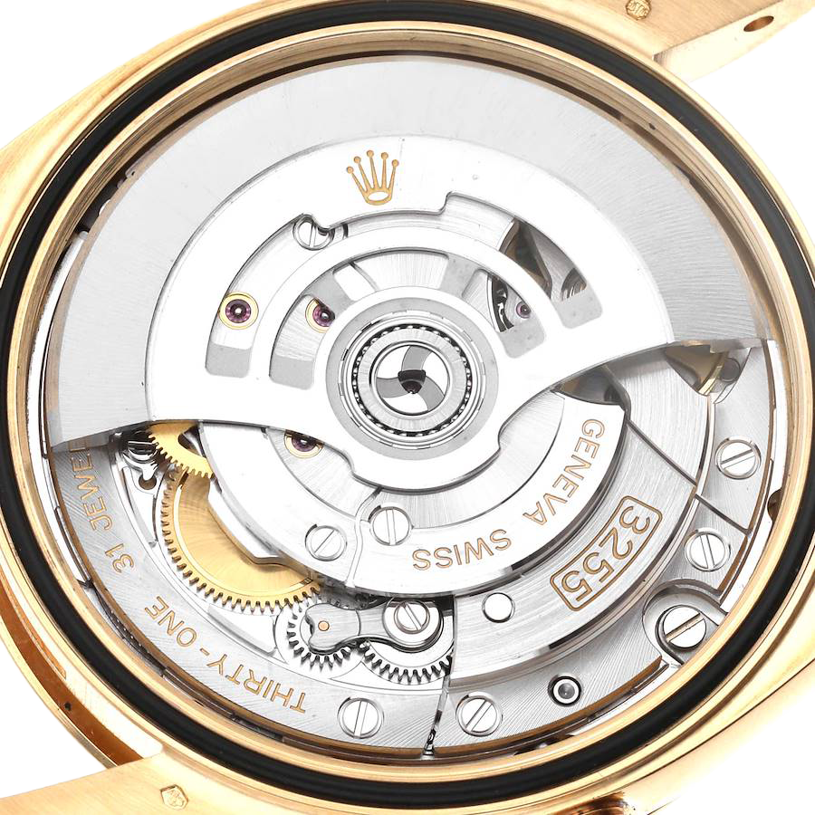 President Day-Date 36mm Yellow Gold Green Diamond Dial Mens Watch 128238