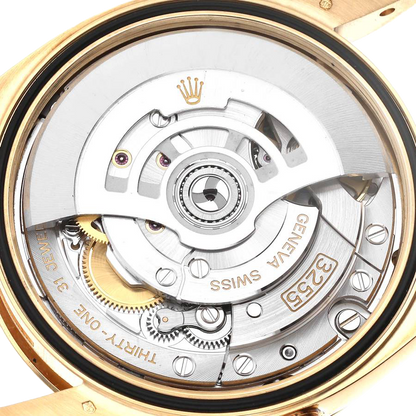President Day-Date 36mm Yellow Gold Green Diamond Dial Mens Watch 128238