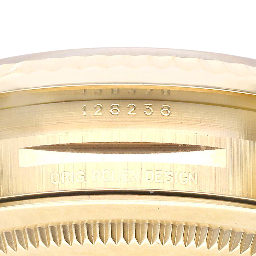 President Day-Date 36mm Yellow Gold Green Diamond Dial Mens Watch 128238