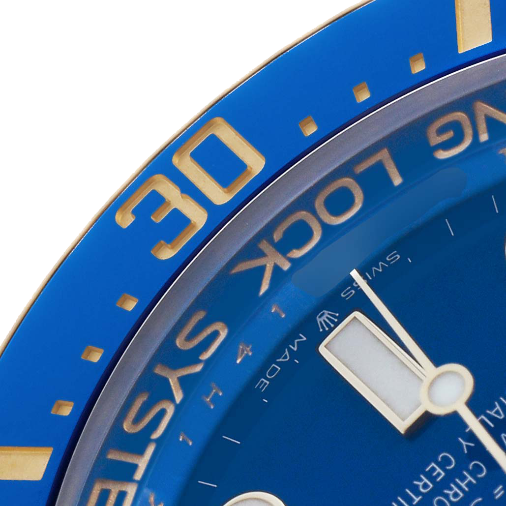 Seadweller Deepsea 44mm Yellow Gold Blue Dial Mens Watch 136668