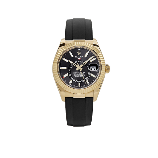 Sky-Dweller 42mm Yellow Gold Bright Black Dial 336238