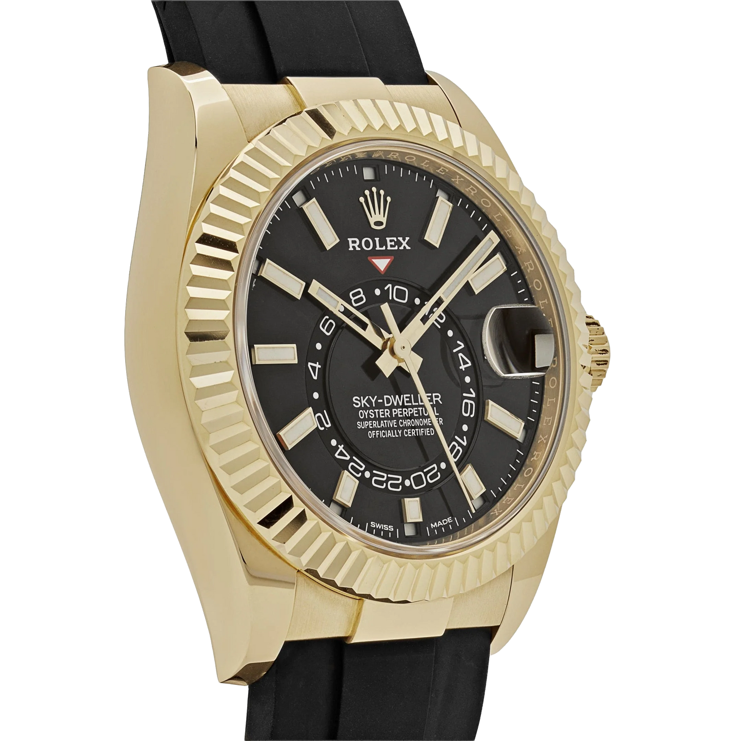 Sky-Dweller 42mm Yellow Gold Bright Black Dial 336238